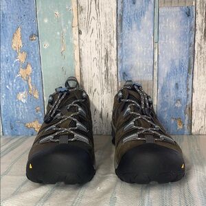 Keen Outdoor Hiking Shoes Steel Toe - Black and Brown Size Womens 10M